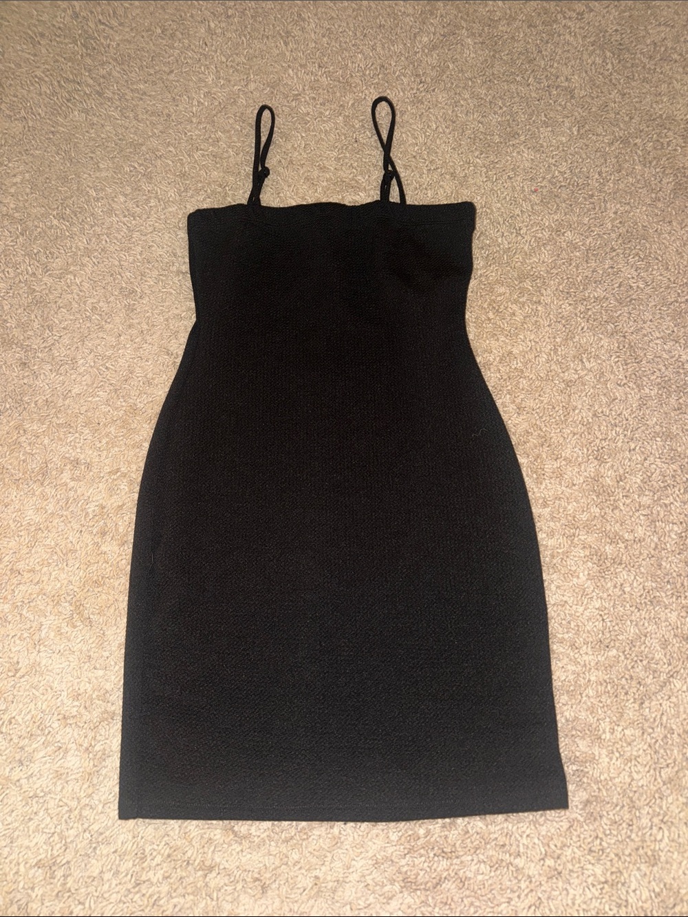 Heart Hips Black Spaghetti-Strap Mini Dress